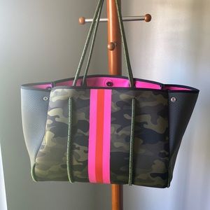 Haute Shore Greyson Camo/Pink Tote Gently Used